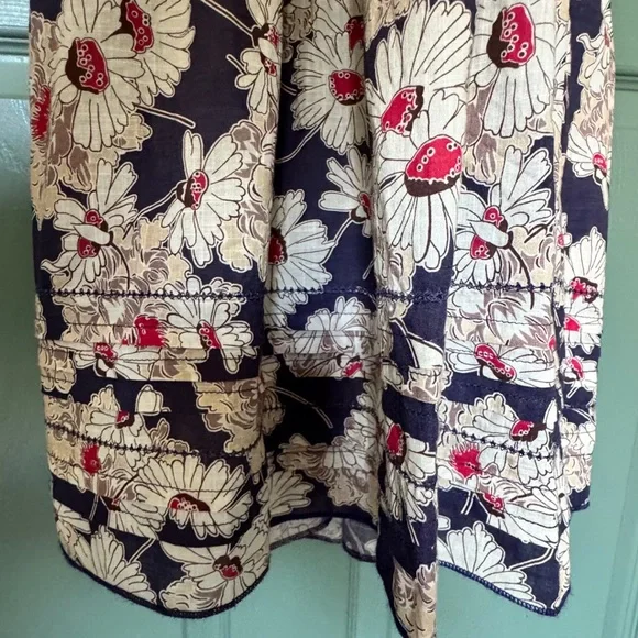 ❤️ THE GREAT FLOWY DAISY FLORAL COTTON MIDI DRESS BALLOON SLEEVES PEASANT BOHO - Picture 7 of 10